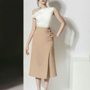 Chân váy xếp ly dài Soft Flow